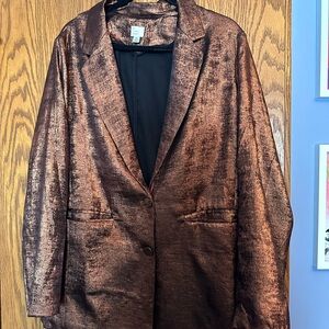A New Day Metallic Brown Blazer